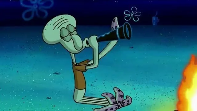 Deniz Ayısı Squidward SüngerBob ve Patrick'e Saldırıyor